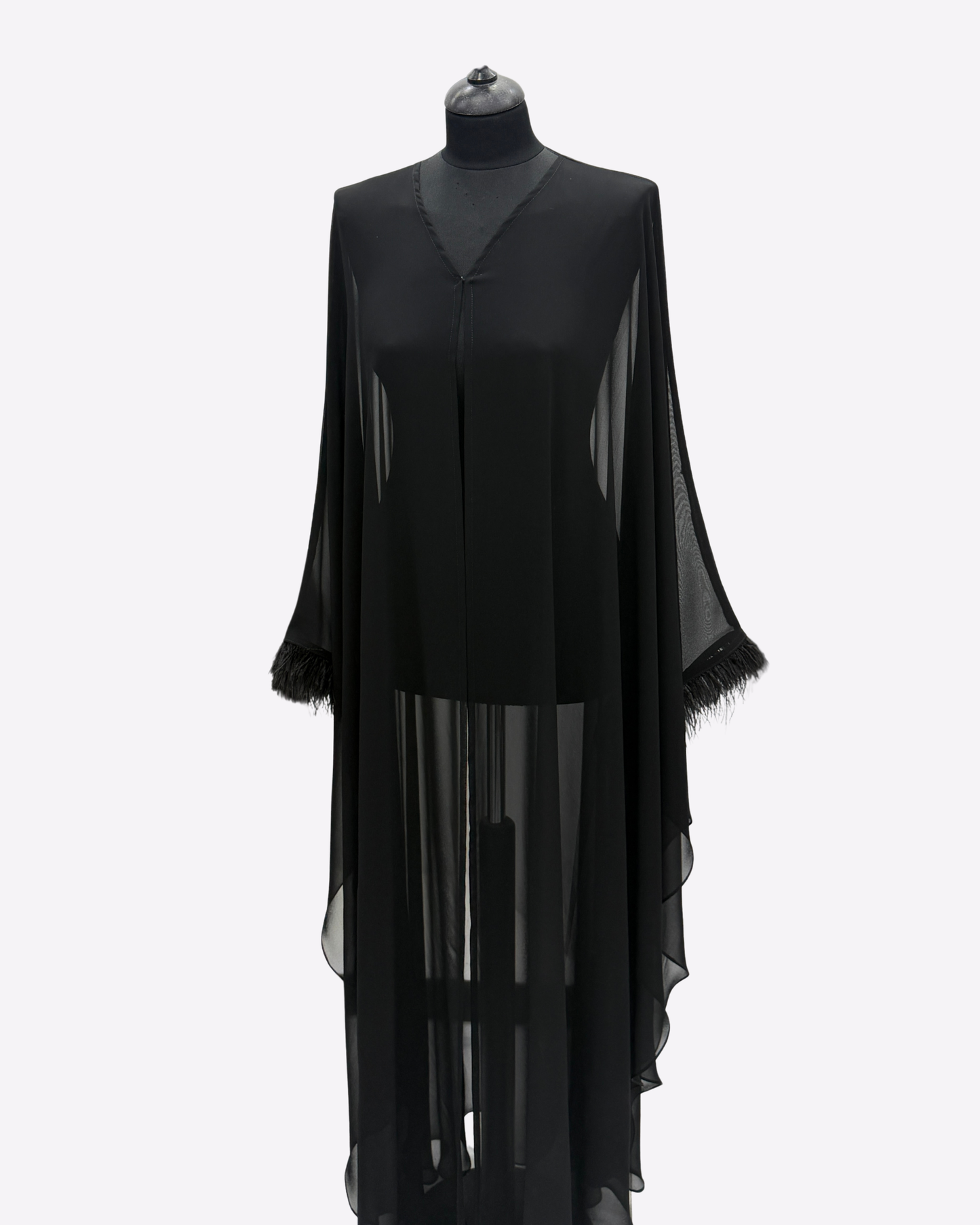 Noir Grace – Feather Detail Abaya