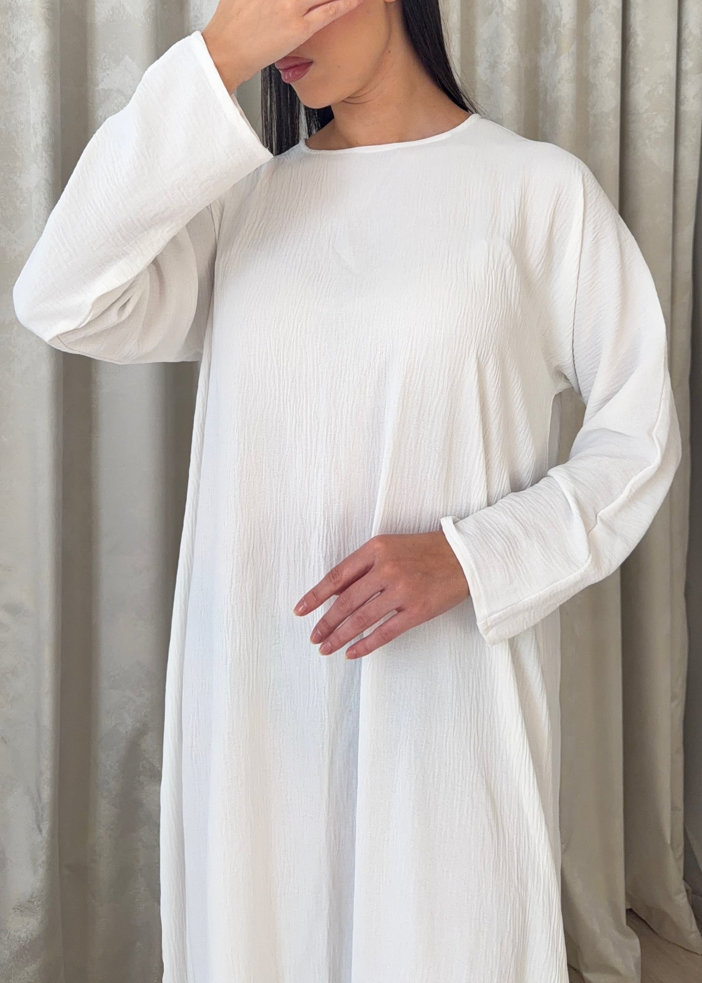 Long Sleeve Slip Dress