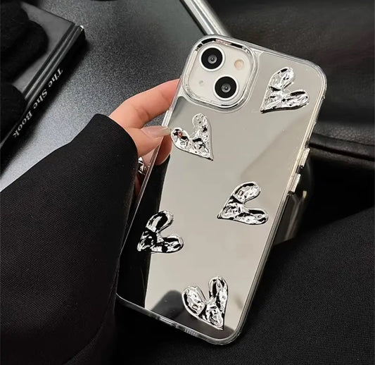 Silver Heart Phone Case